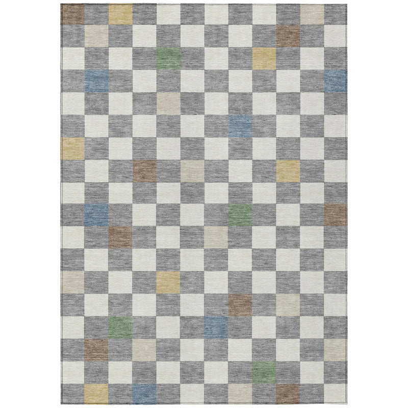 9' X 12' Gray And Beige Geometric Washable Indoor Outdoor Area Rug Homeroots Outdoor