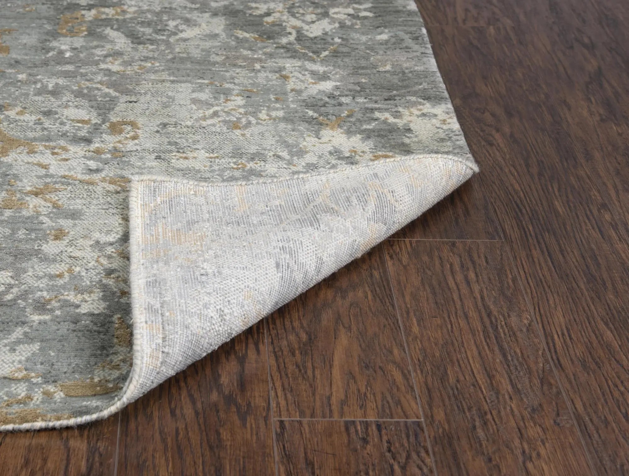 9' X 12' Gray And Beige New Zealand Lambs Wool Floral Hand Carved Handmade Area Rug Homeroots Home Decor