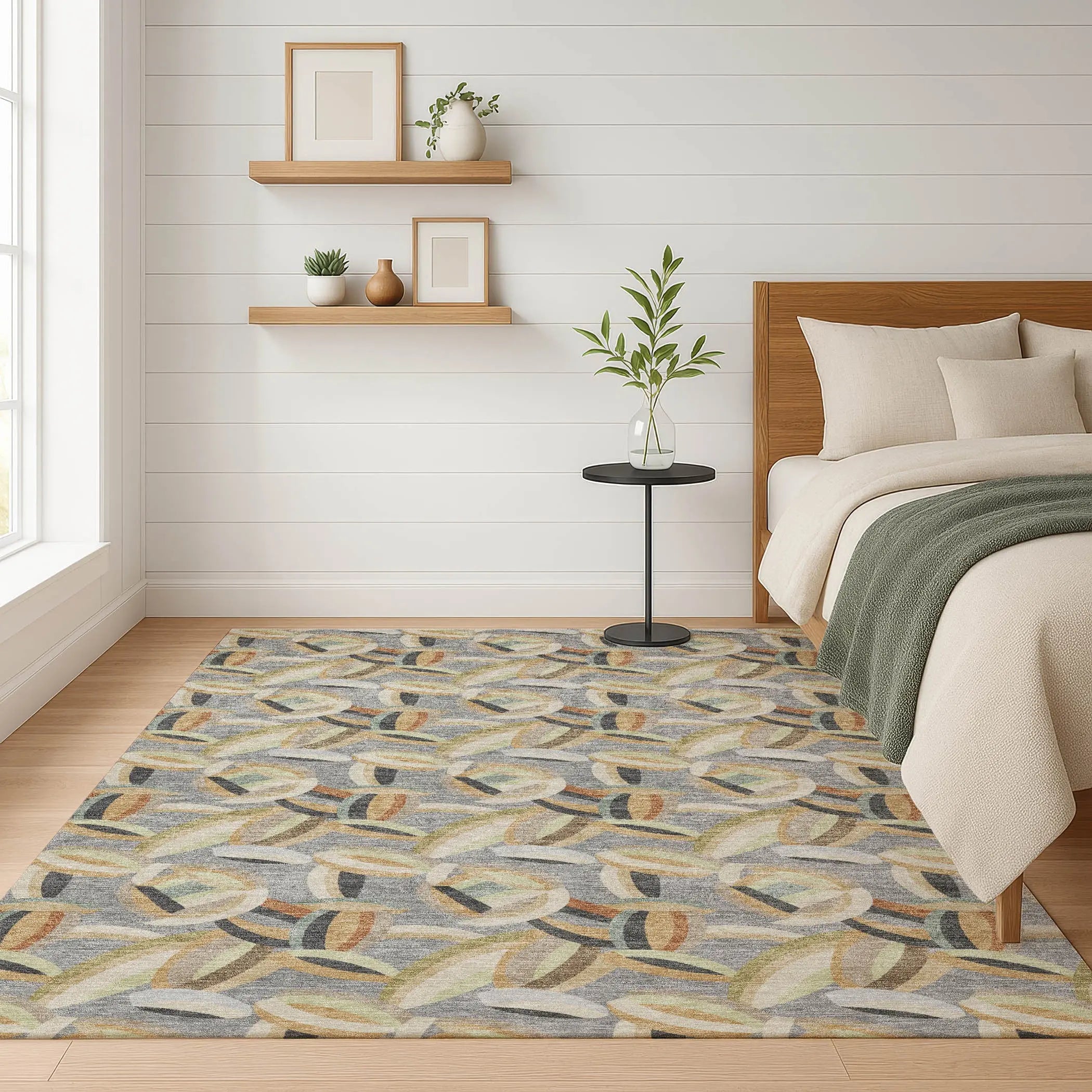 9' X 12' Gray And Charcoal Abstract Washable Indoor Outdoor Area Rug Homeroots Outdoor