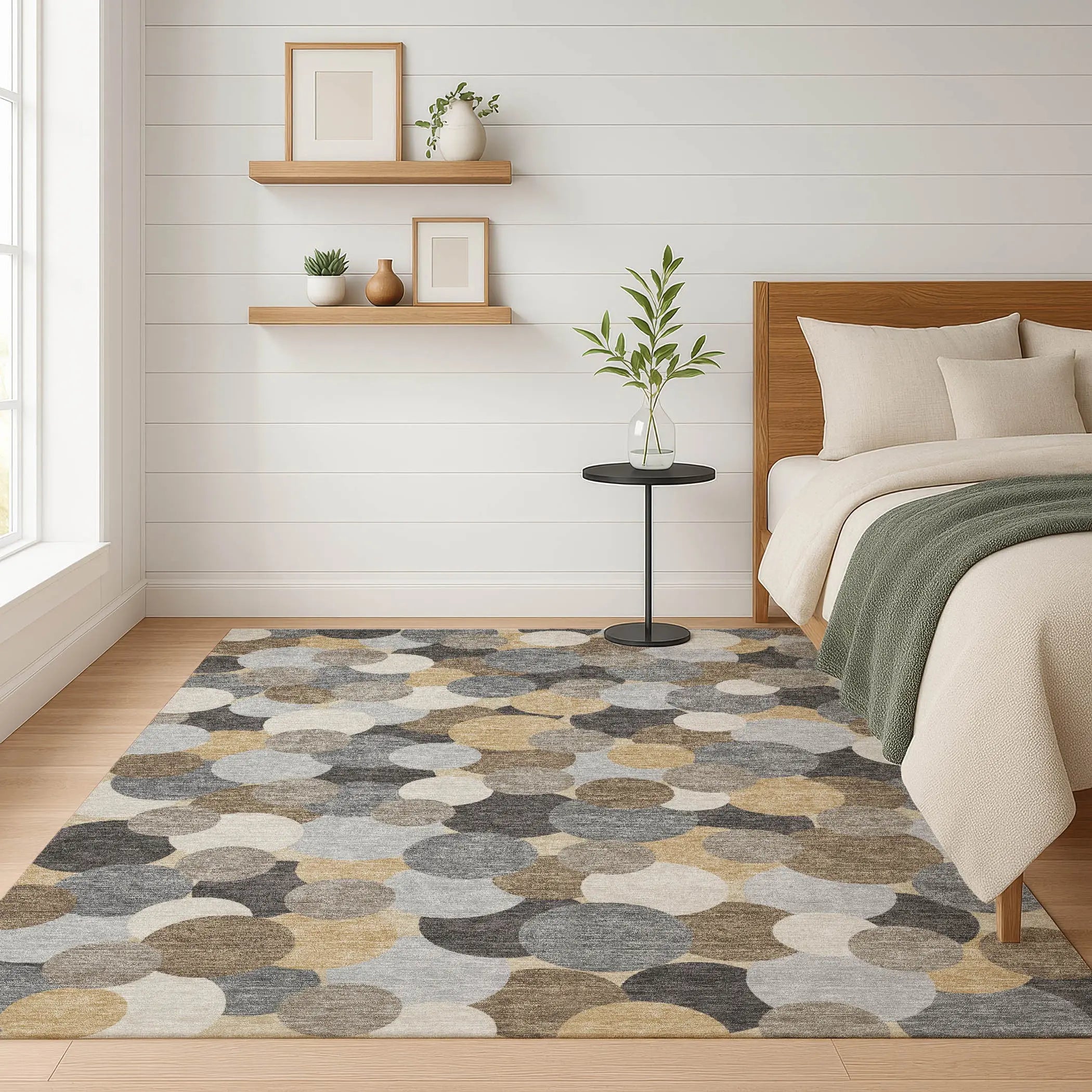 9' X 12' Gray And Chocolate Geometric Washable Indoor Outdoor Area Rug Homeroots Outdoor