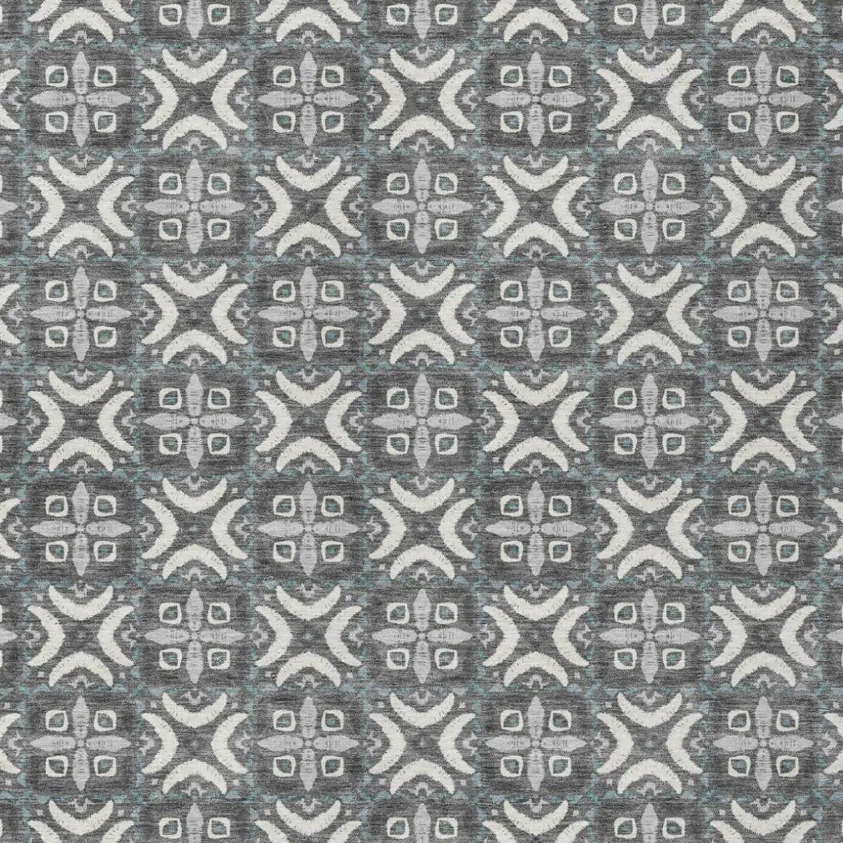 9' X 12' Gray And Graphite Geometric Washable Indoor Outdoor Area Rug Homeroots Outdoor