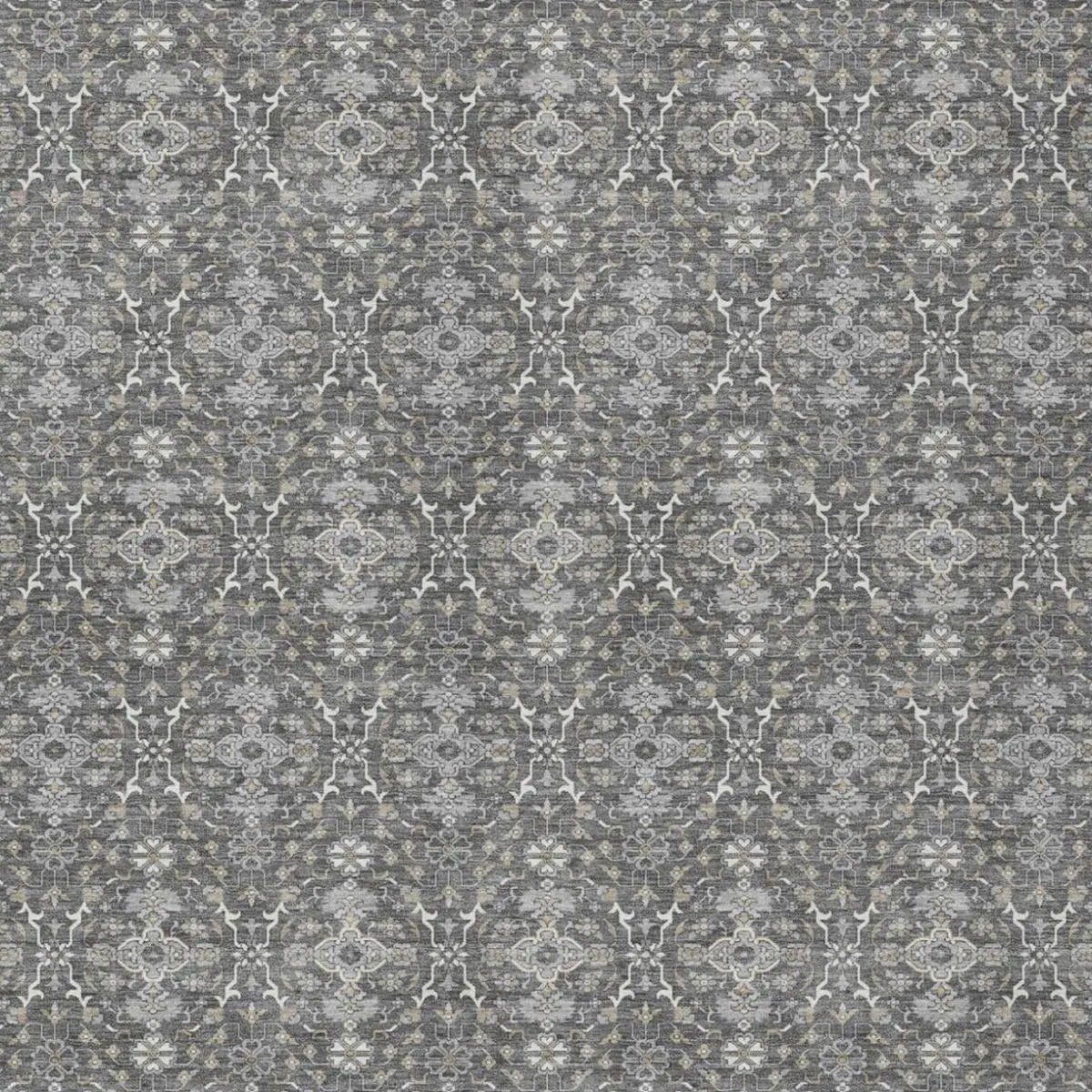 9' X 12' Gray And Graphite Oriental Washable Indoor Outdoor Area Rug Homeroots Outdoor