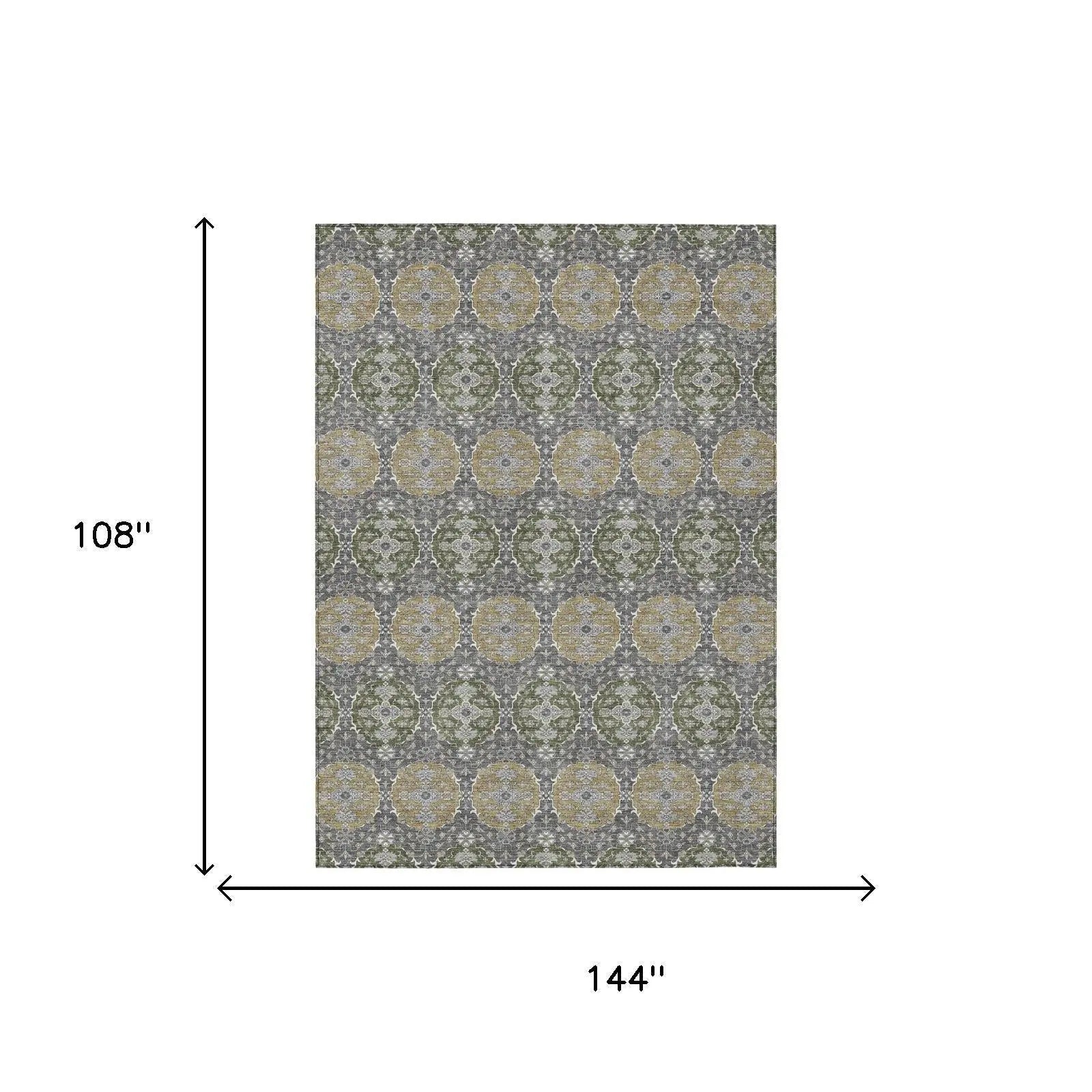 9' X 12' Gray And Graphite Striped Washable Indoor Outdoor Area Rug Homeroots Outdoor