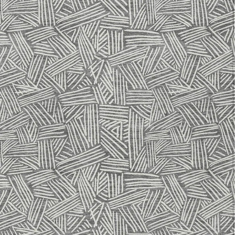 9' X 12' Gray And Ivory Geometric Washable Indoor Outdoor Area Rug Homeroots Outdoor