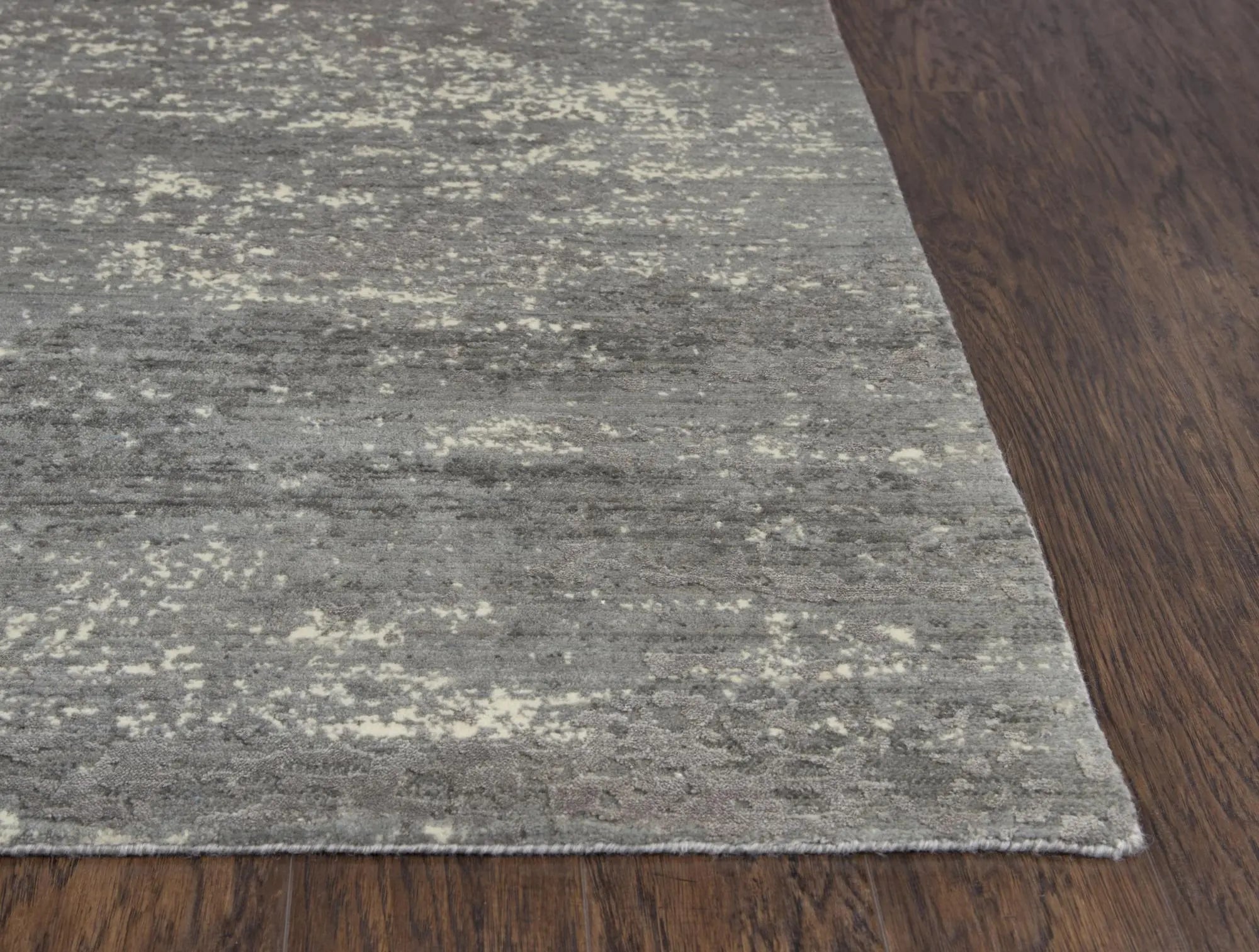 9' X 12' Gray And Ivory New Zealand Lambs Wool Abstract Hand Carved Handmade Area Rug Homeroots Home Decor