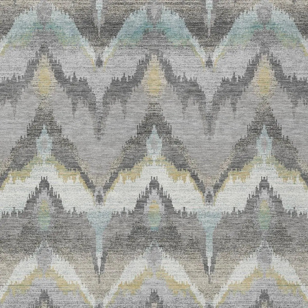 9' X 12' Gray And Silver Abstract Washable Indoor Outdoor Area Rug Homeroots Outdoor