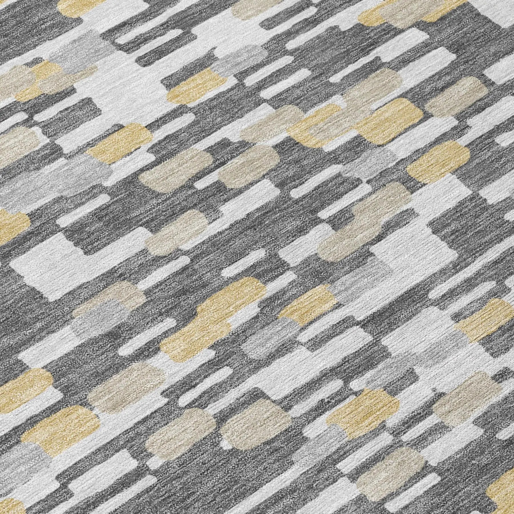 9' X 12' Gray And Silver Geometric Washable Indoor Outdoor Area Rug Homeroots Outdoor
