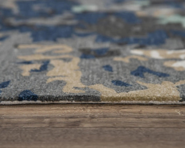 9' X 12' Gray Blue Ivory And Beige Abstract Hand Tufted Area Rug Homeroots Home Decor