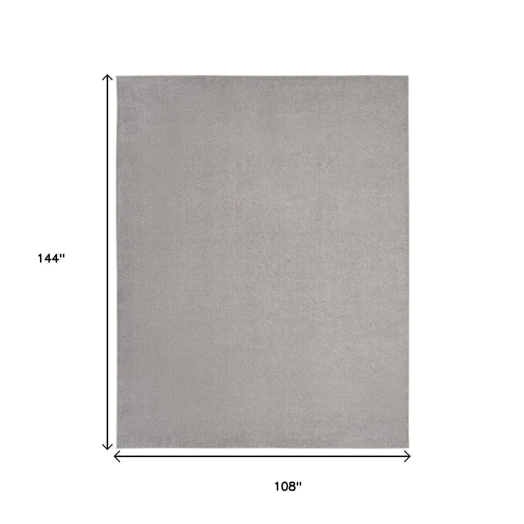 9' X 12' Gray Indoor Outdoor Area Rug - GreatEagleInc