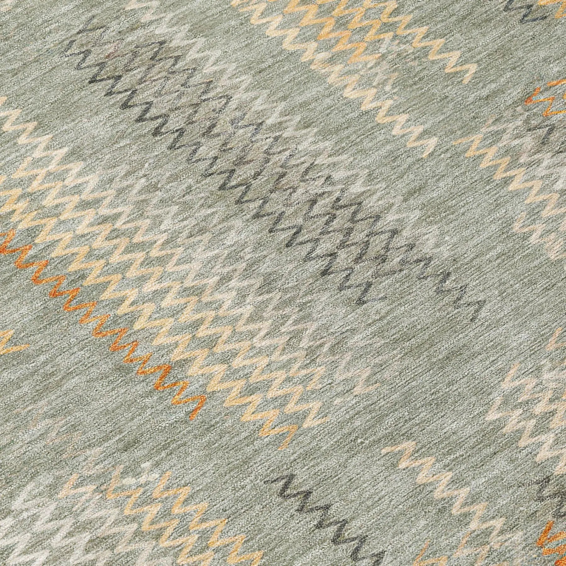 9' X 12' Green And Beige Abstract Washable Indoor Outdoor Area Rug Homeroots Outdoor