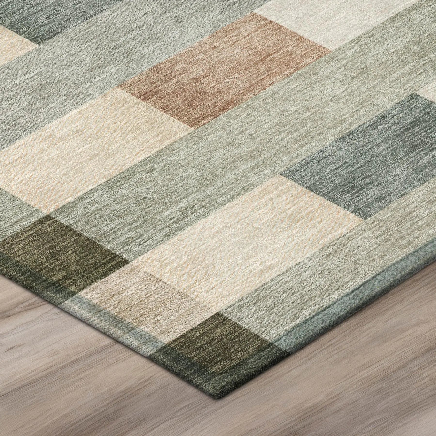 9' X 12' Green And Beige Striped Washable Indoor Outdoor Area Rug Homeroots Outdoor