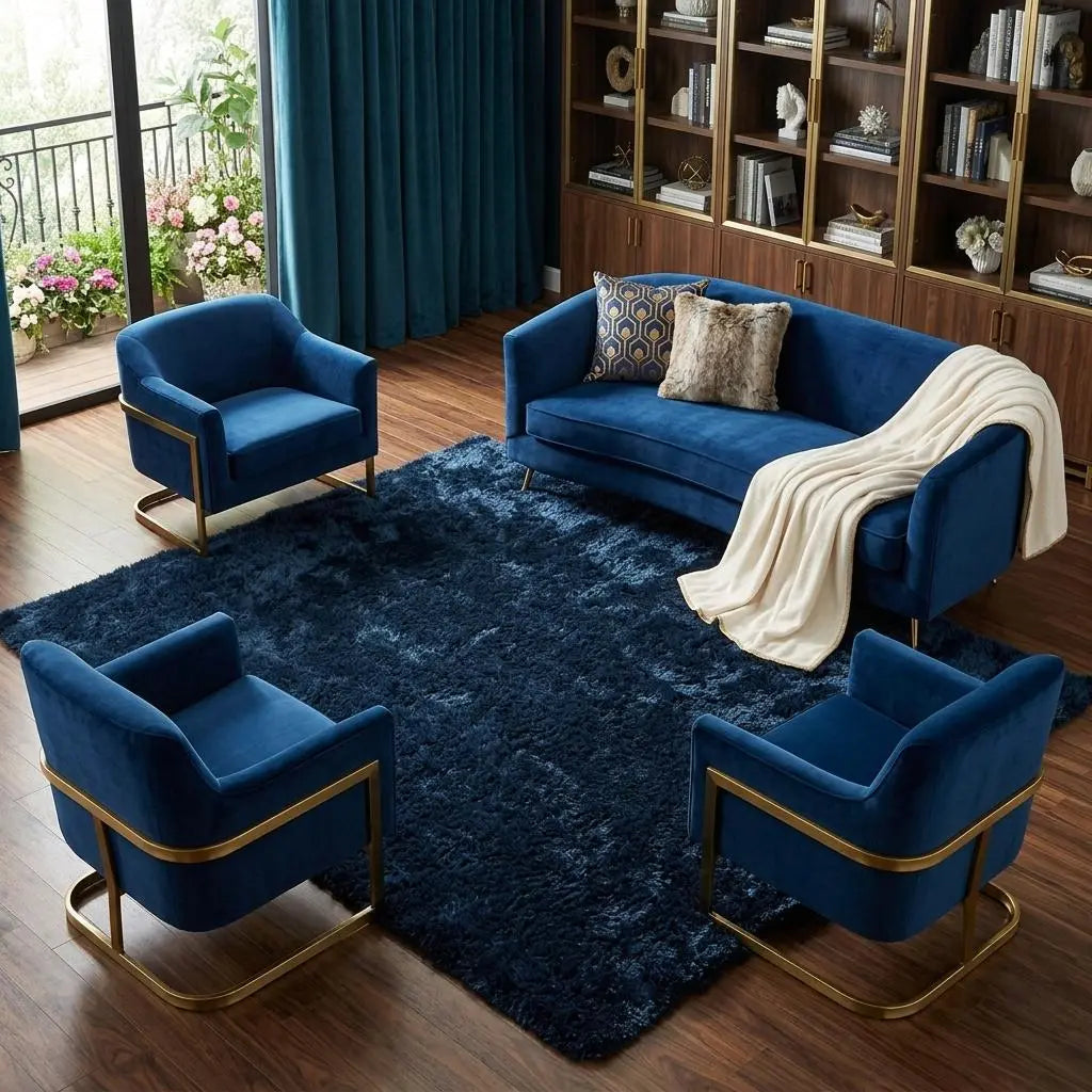 9' X 12' Green And Blue Shag Hand Tufted Area Rug Homeroots Home Decor