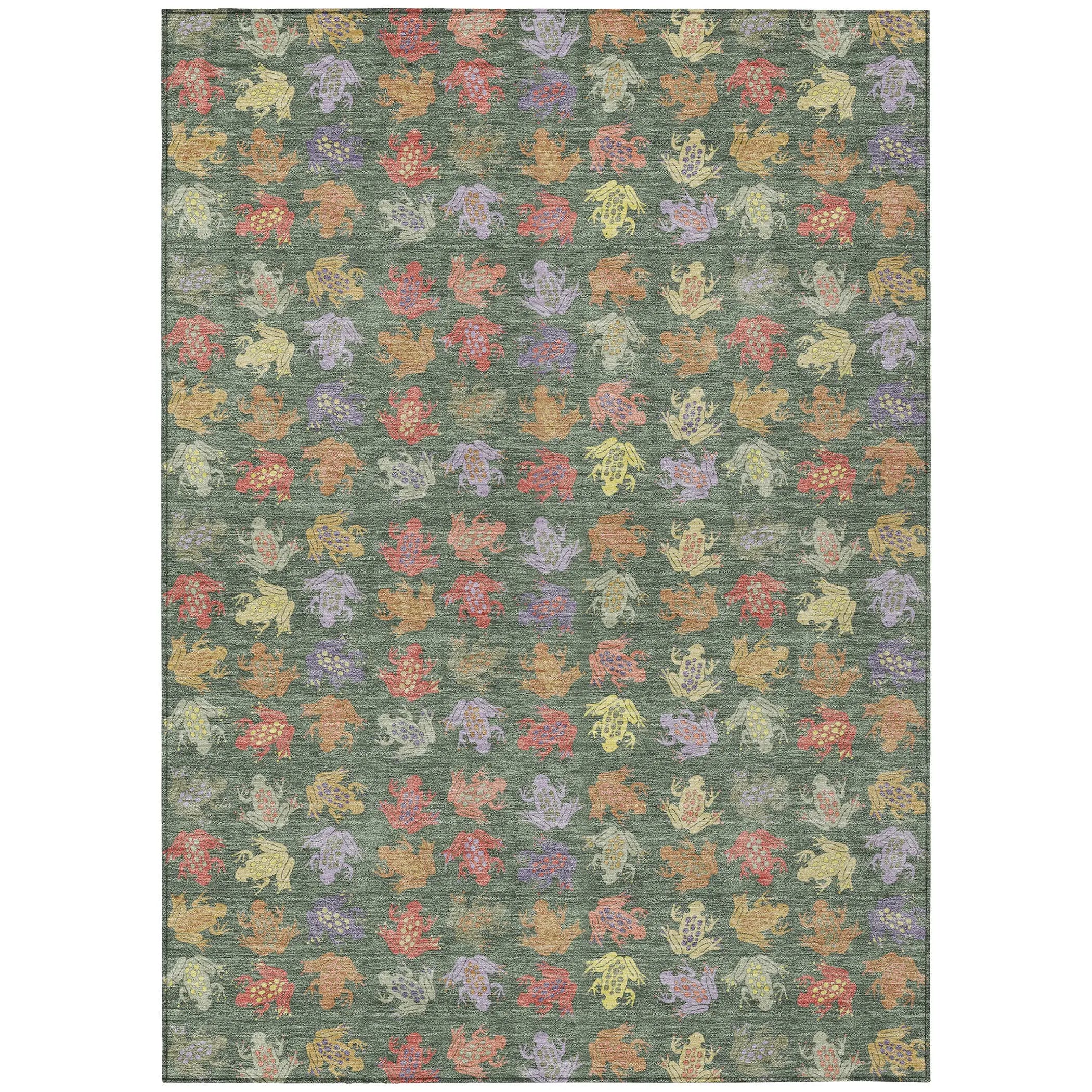 9' X 12' Green And Brown Geometric Washable Indoor Outdoor Area Rug Homeroots Outdoor
