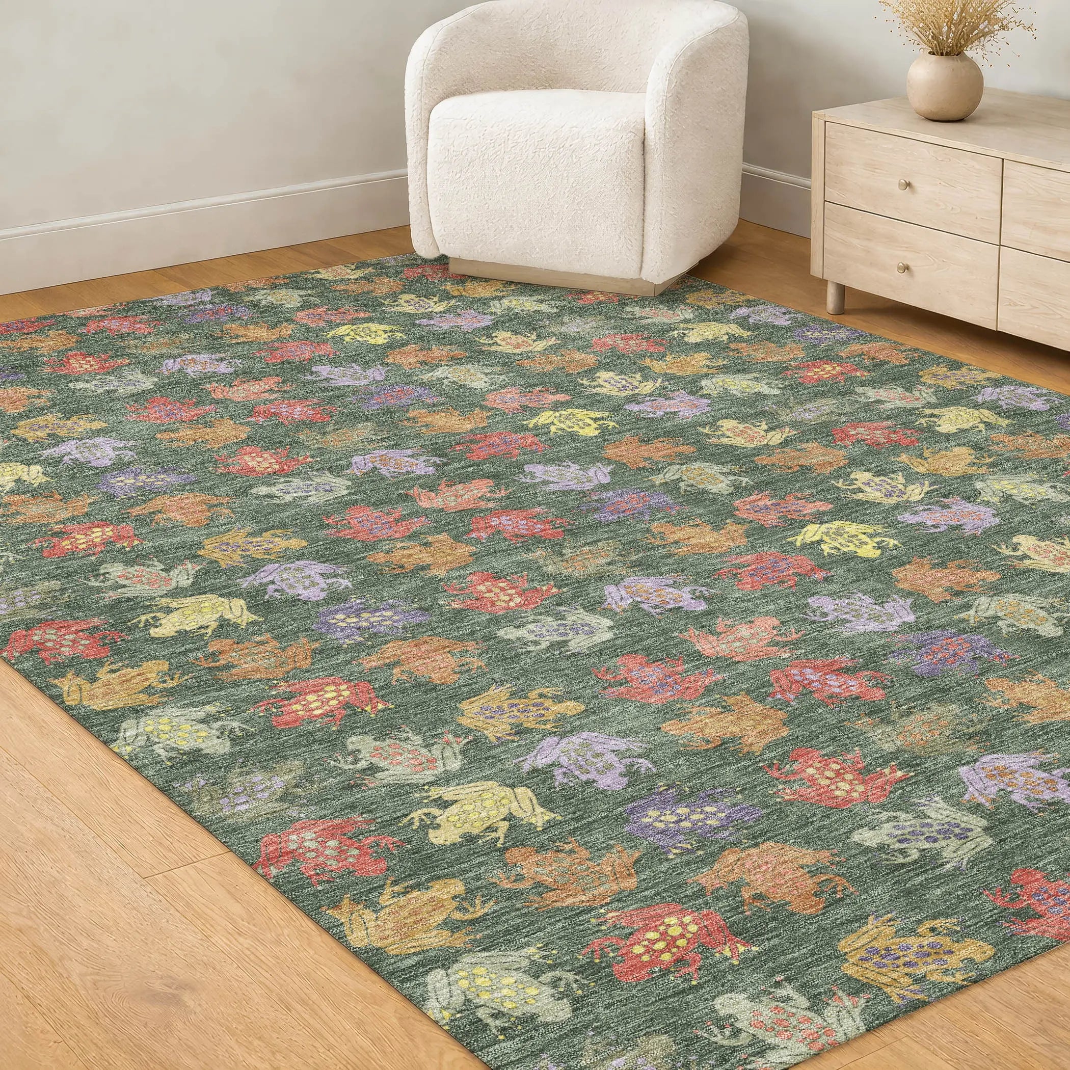 9' X 12' Green And Brown Geometric Washable Indoor Outdoor Area Rug Homeroots Outdoor