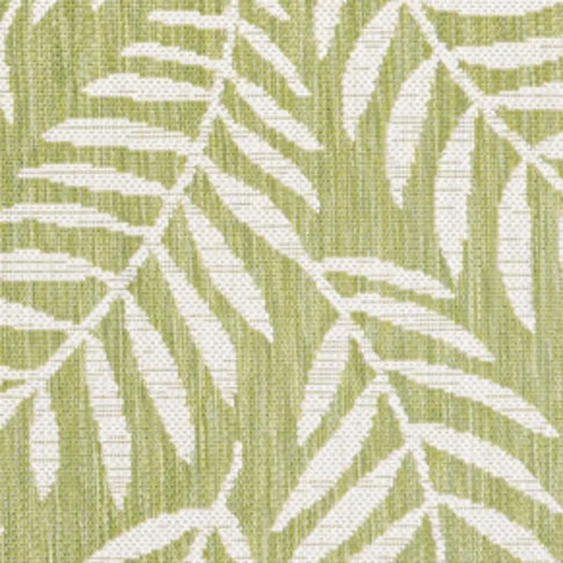 9' X 12' Green And Cream Floral Indoor Outdoor Area Rug Homeroots Outdoor