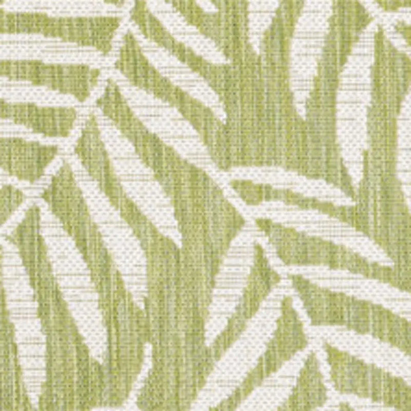 9' X 12' Green And Cream Floral Indoor Outdoor Area Rug Homeroots Outdoor