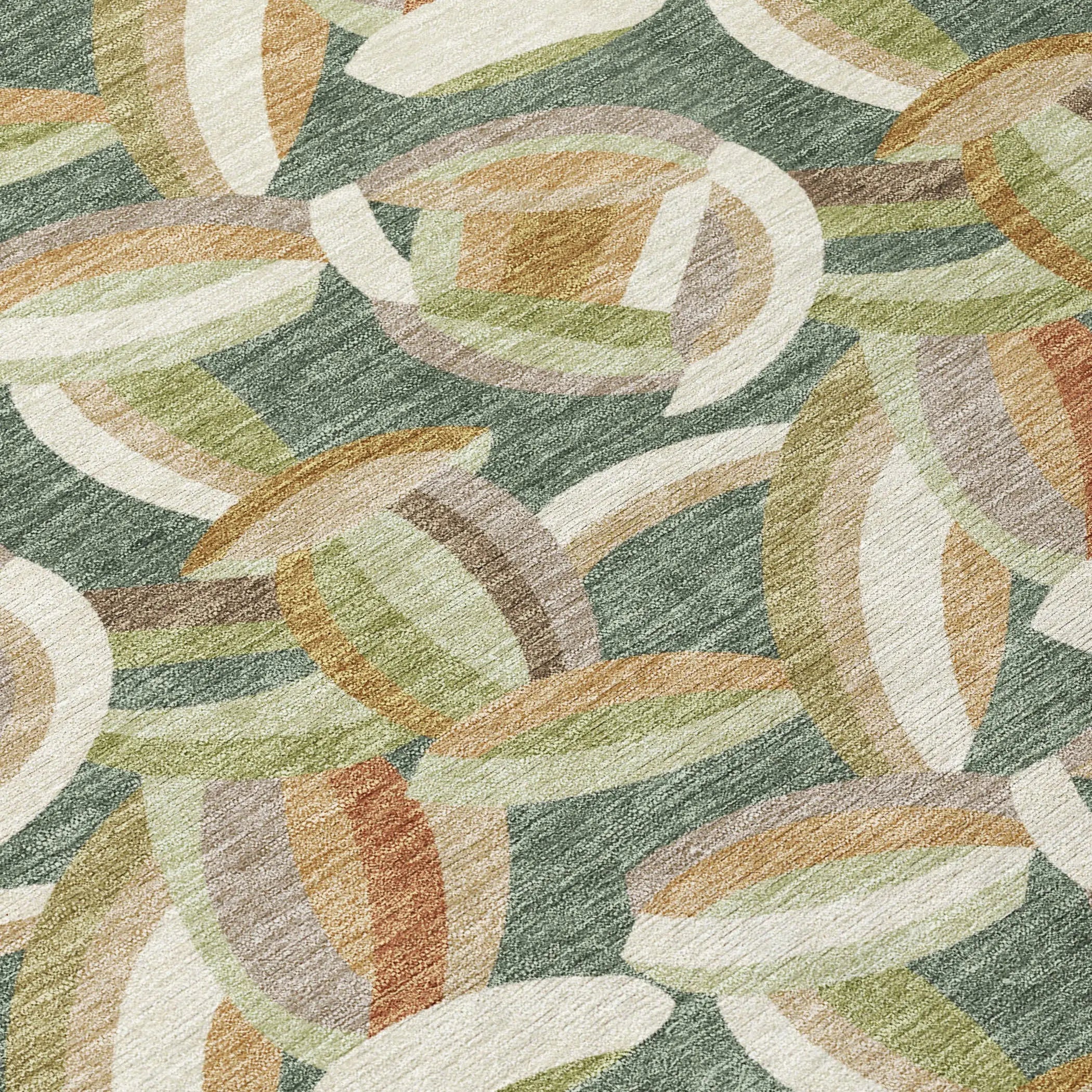 9' X 12' Green And Ivory Abstract Washable Indoor Outdoor Area Rug Homeroots Outdoor