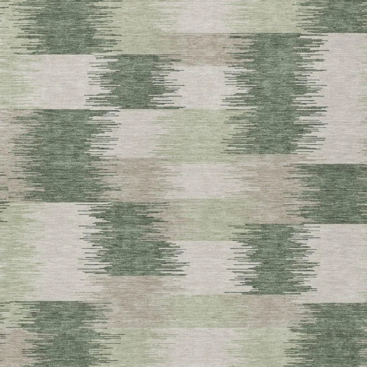 9' X 12' Green And Ivory Geometric Washable Indoor Outdoor Area Rug Homeroots Outdoor