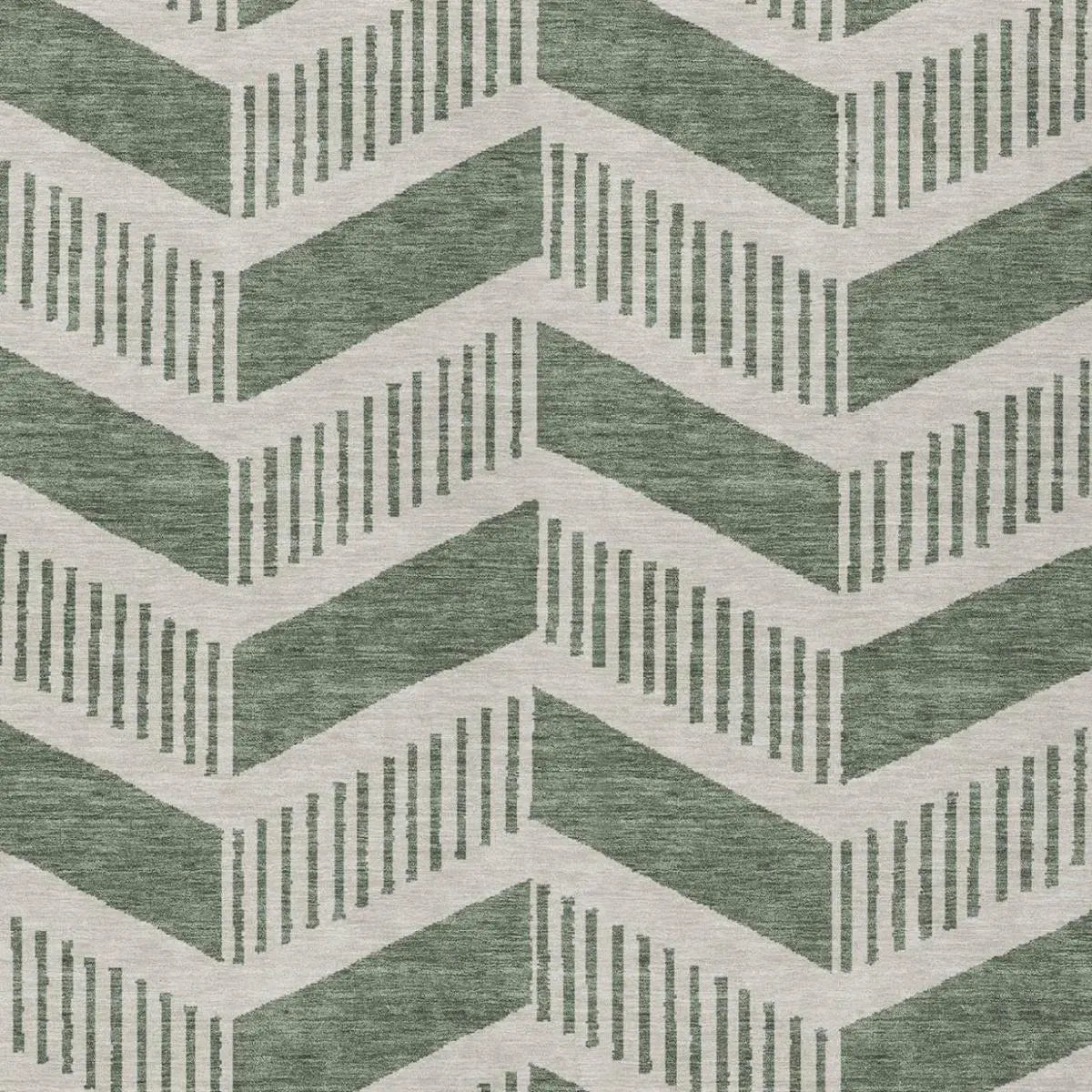 9' X 12' Green And Ivory Geometric Washable Indoor Outdoor Area Rug Homeroots Outdoor