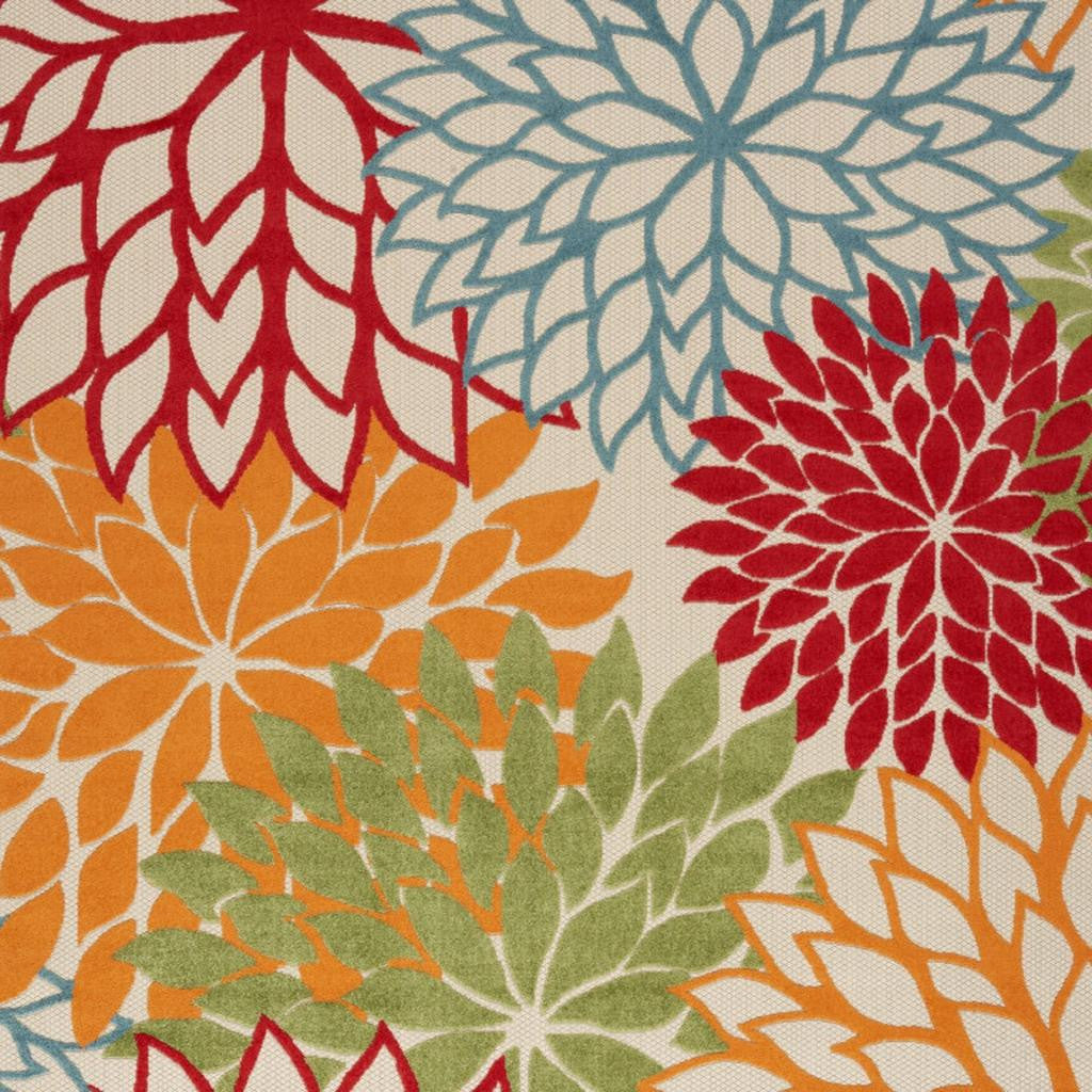 9' X 12' Green And Ivory Indoor Outdoor Area Rug - GreatEagleInc