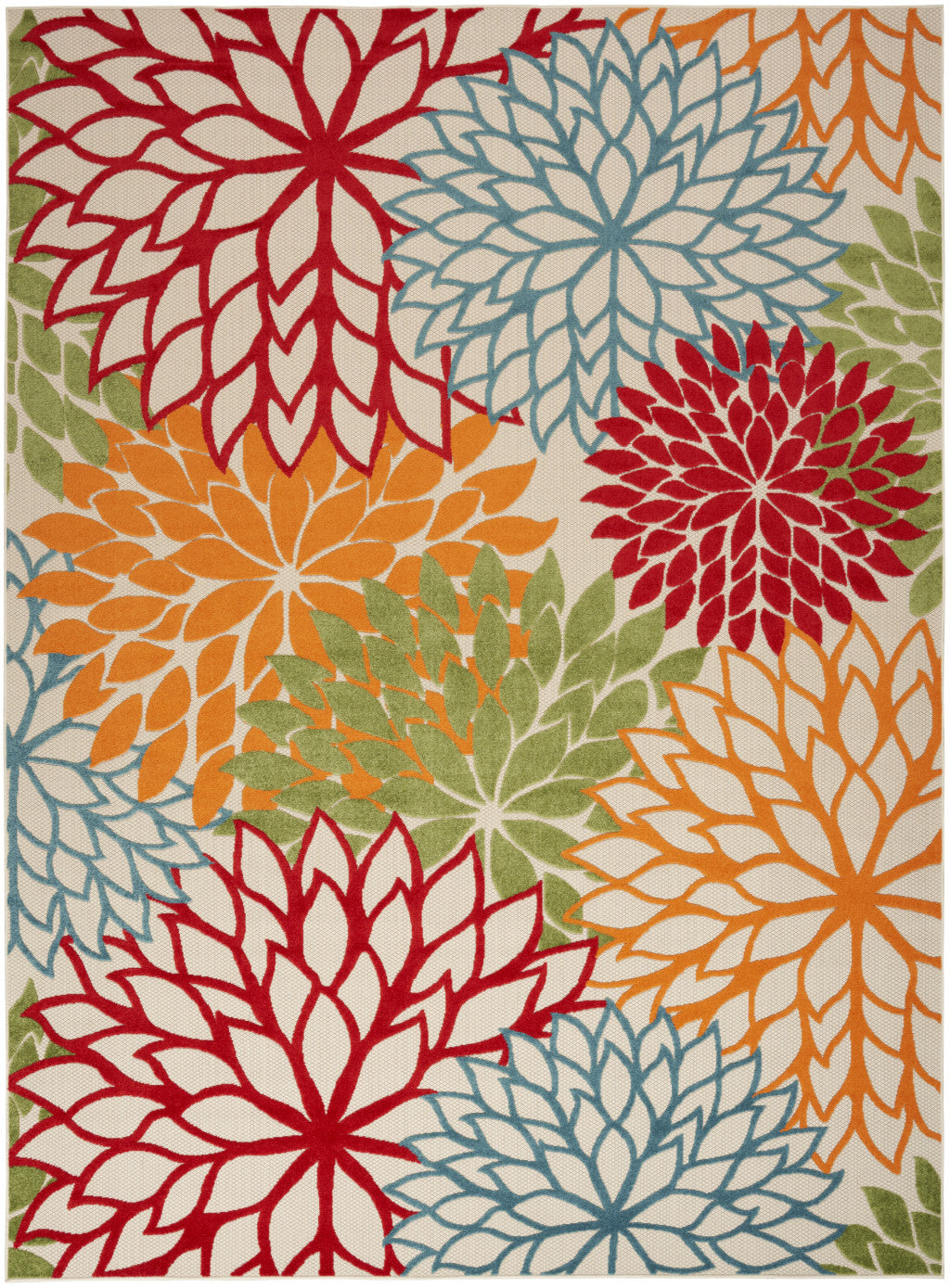 9' X 12' Green And Ivory Indoor Outdoor Area Rug - GreatEagleInc