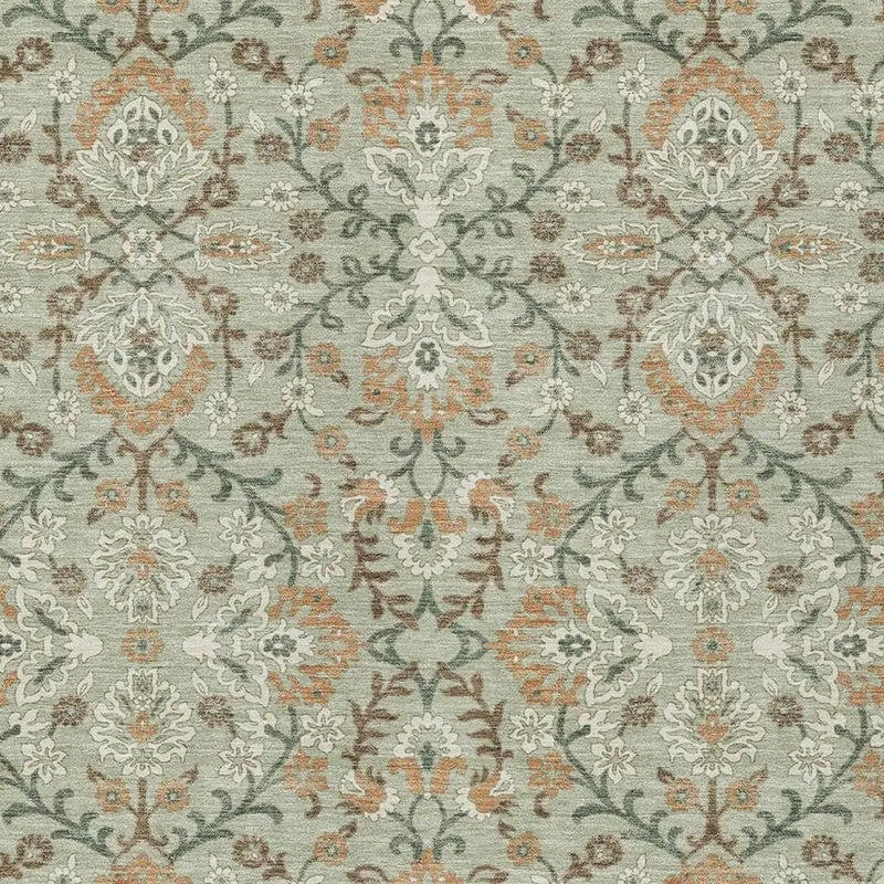 9' X 12' Green And Khaki Geometric Washable Indoor Outdoor Area Rug Homeroots Outdoor