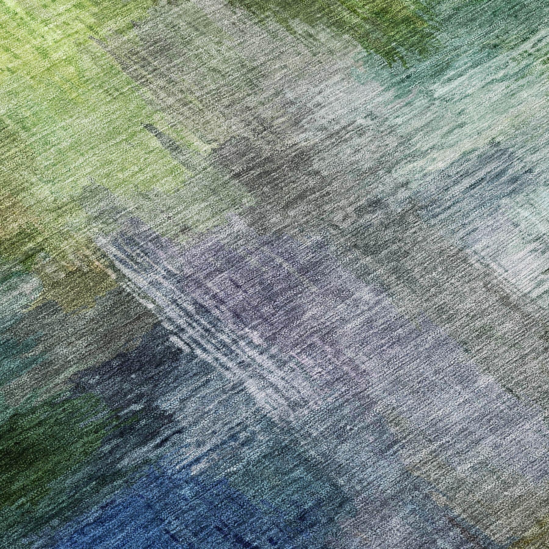 9' X 12' Green And Lime Green Abstract Washable Indoor Outdoor Area Rug Homeroots Outdoor