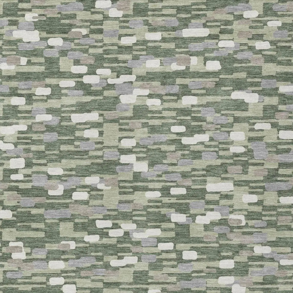 9' X 12' Green And Silver Geometric Washable Indoor Outdoor Area Rug Homeroots Outdoor