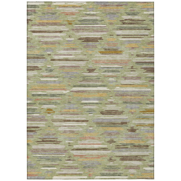 9' X 12' Green And Taupe Southwestern Washable Indoor Outdoor Area Rug Homeroots Outdoor