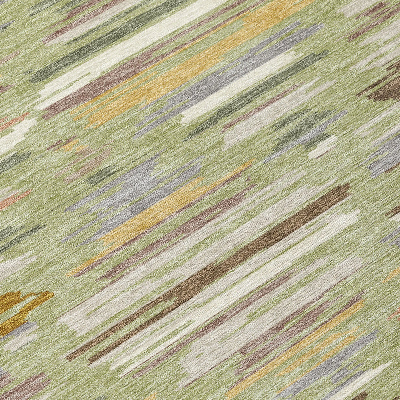 9' X 12' Green And Taupe Southwestern Washable Indoor Outdoor Area Rug Homeroots Outdoor
