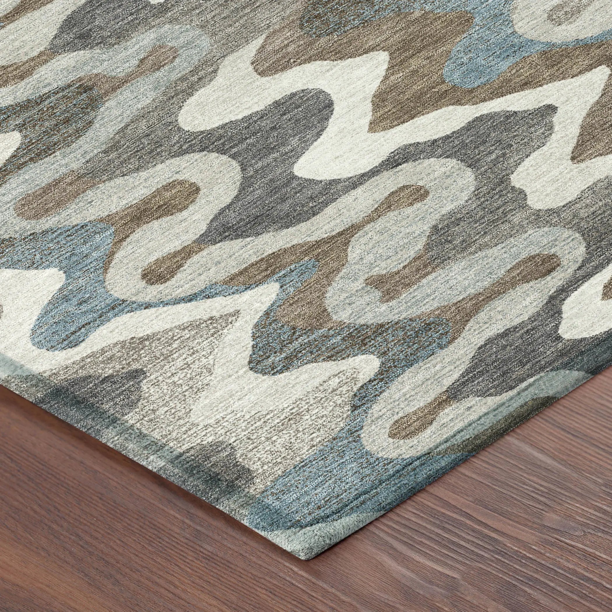 9' X 12' Ivory And Beige Abstract Washable Indoor Outdoor Area Rug Homeroots Outdoor