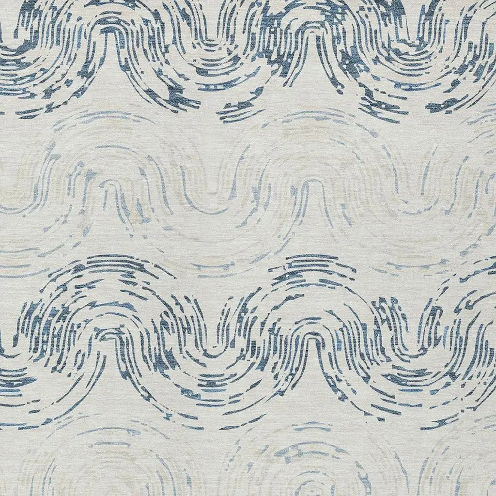 9' X 12' Ivory And Beige Abstract Washable Indoor Outdoor Area Rug Homeroots Outdoor