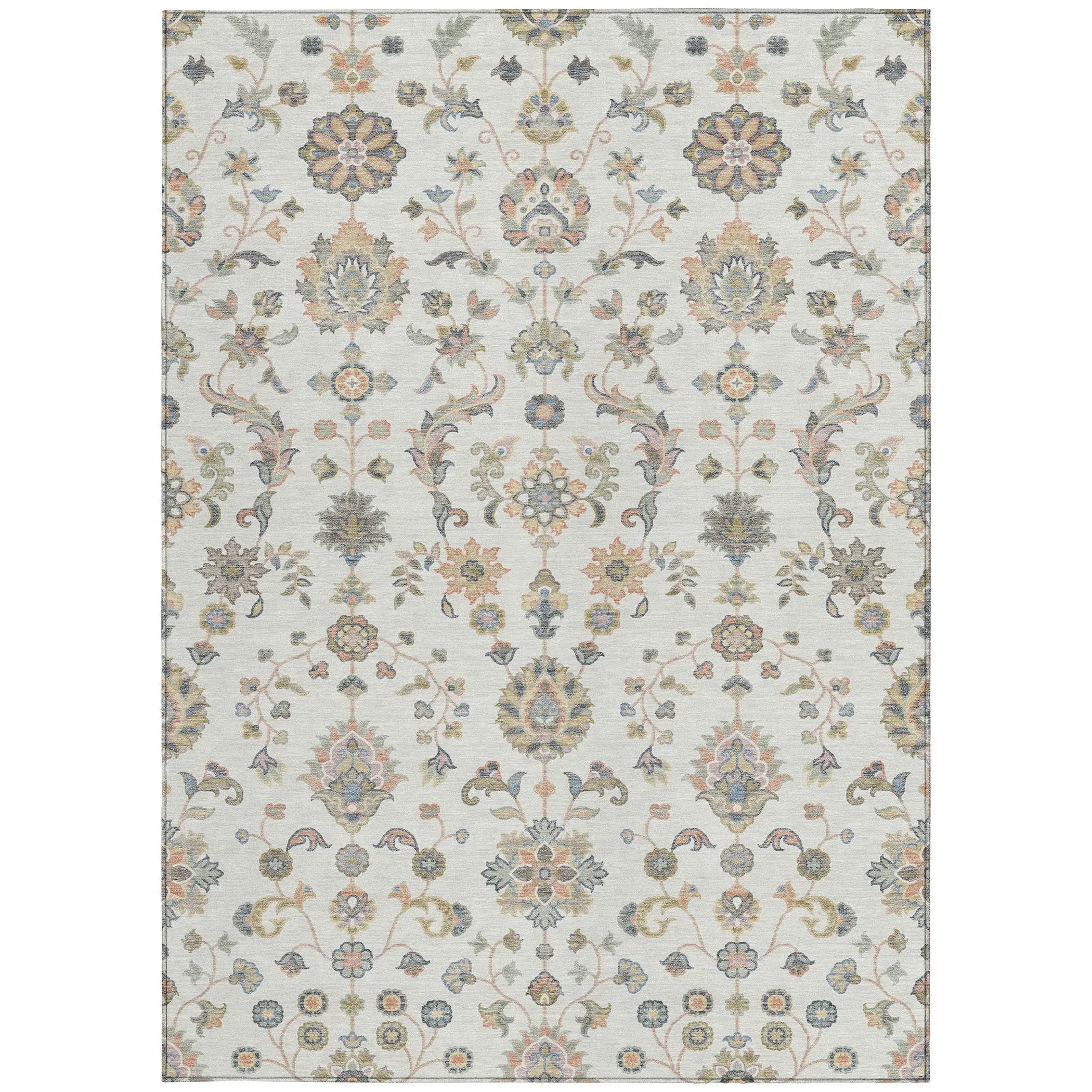 9' X 12' Ivory And Beige Abstract Washable Indoor Outdoor Area Rug Homeroots Outdoor