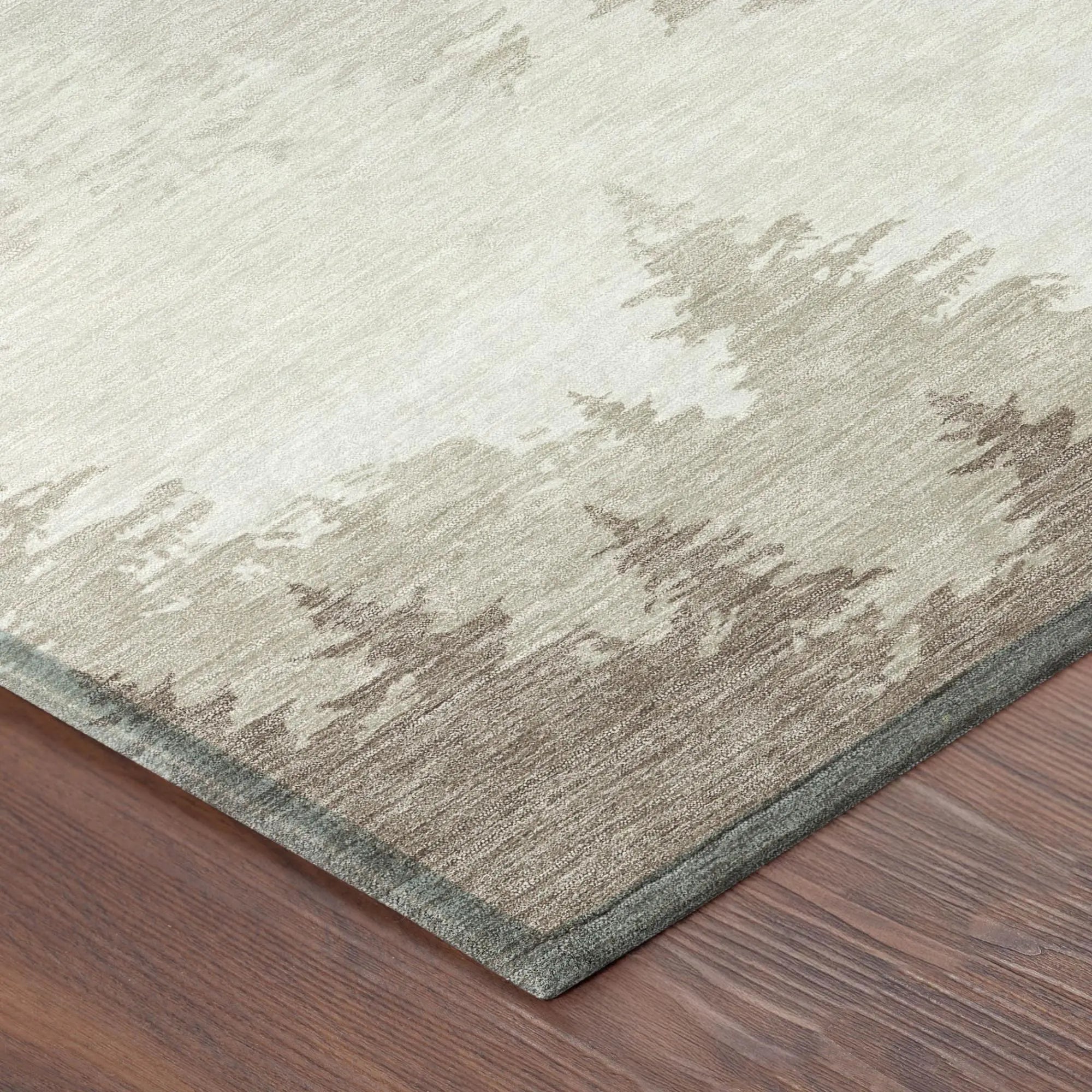 9' X 12' Ivory And Beige Floral Washable Indoor Outdoor Area Rug Homeroots Outdoor