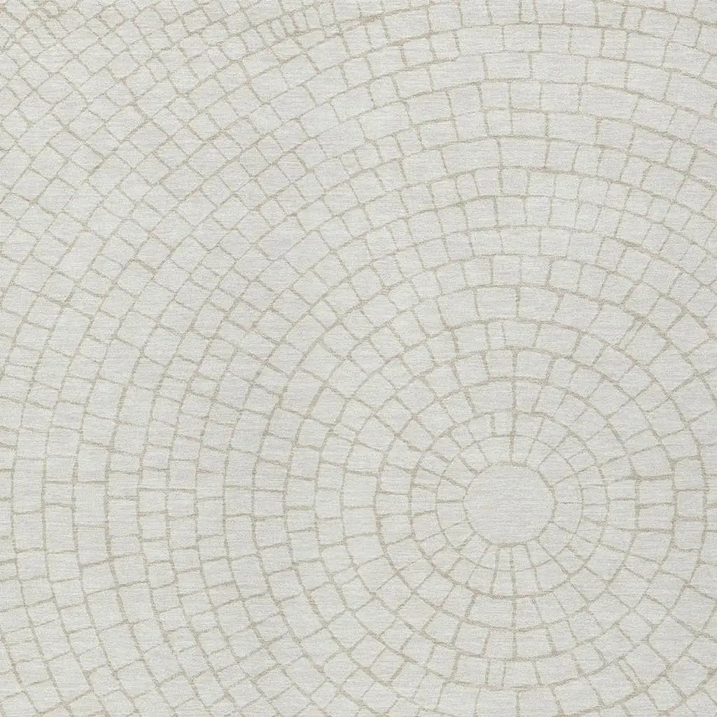 9' X 12' Ivory And Beige Geometric Washable Indoor Outdoor Area Rug Homeroots Outdoor