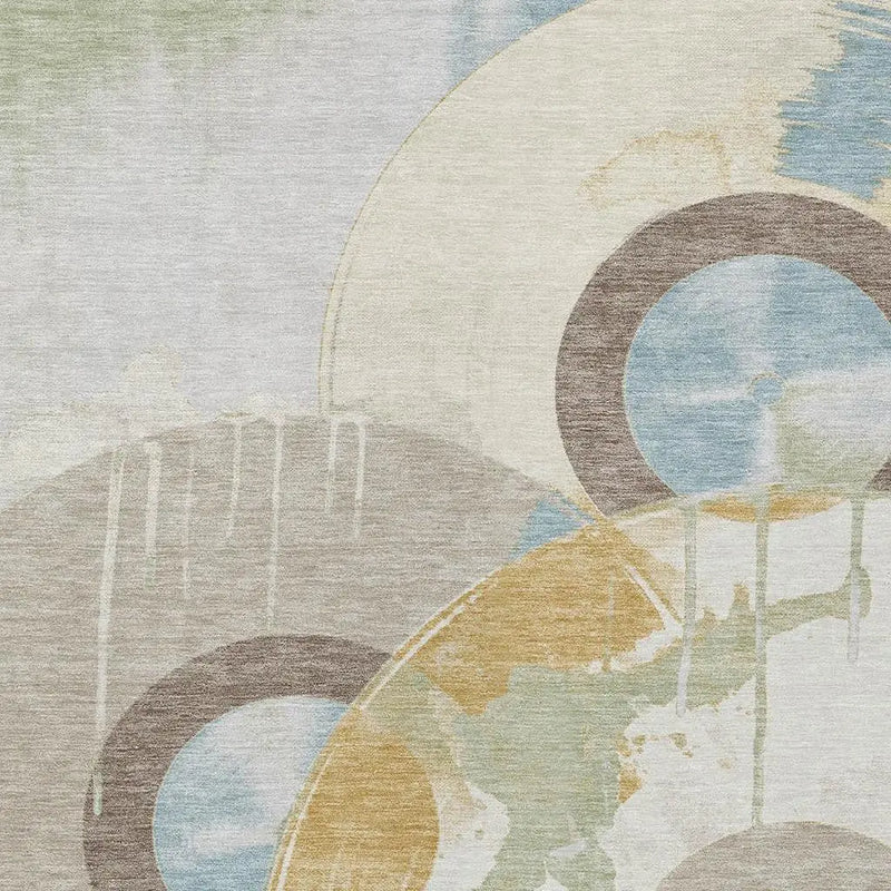 9' X 12' Ivory And Beige Geometric Washable Indoor Outdoor Area Rug Homeroots Outdoor