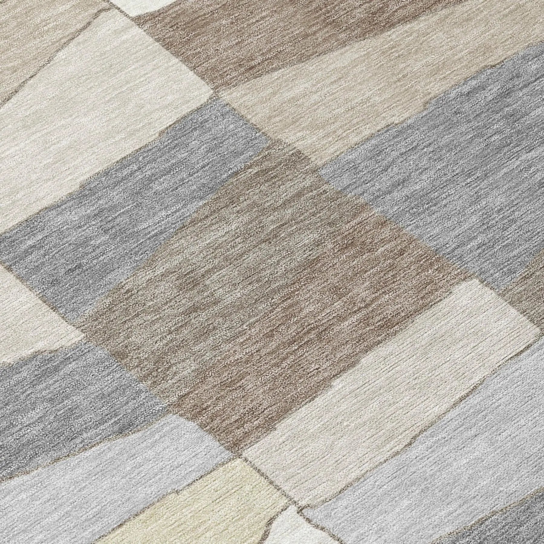 9' X 12' Ivory And Beige Geometric Washable Indoor Outdoor Area Rug Homeroots Outdoor