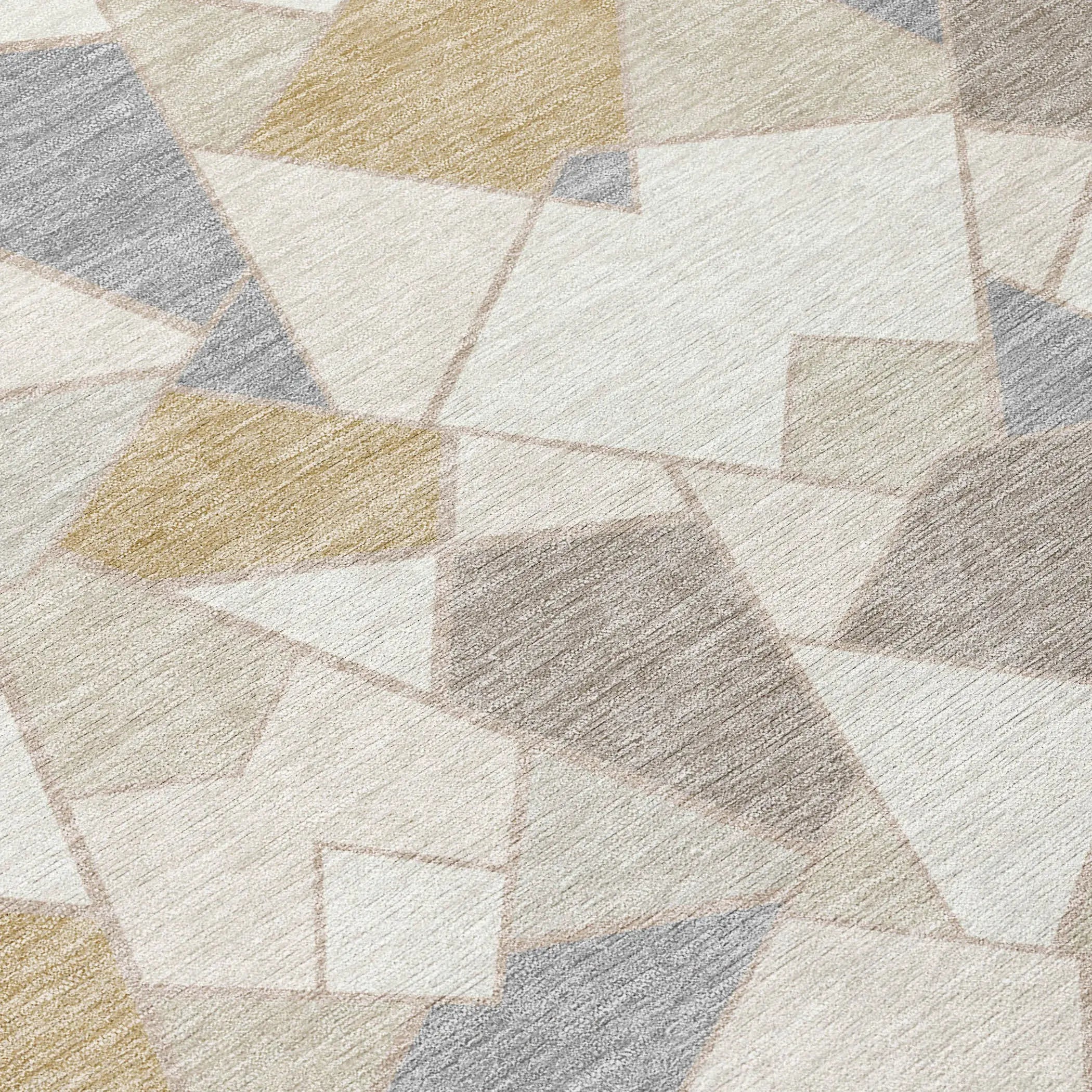 9' X 12' Ivory And Beige Geometric Washable Indoor Outdoor Area Rug Homeroots Outdoor