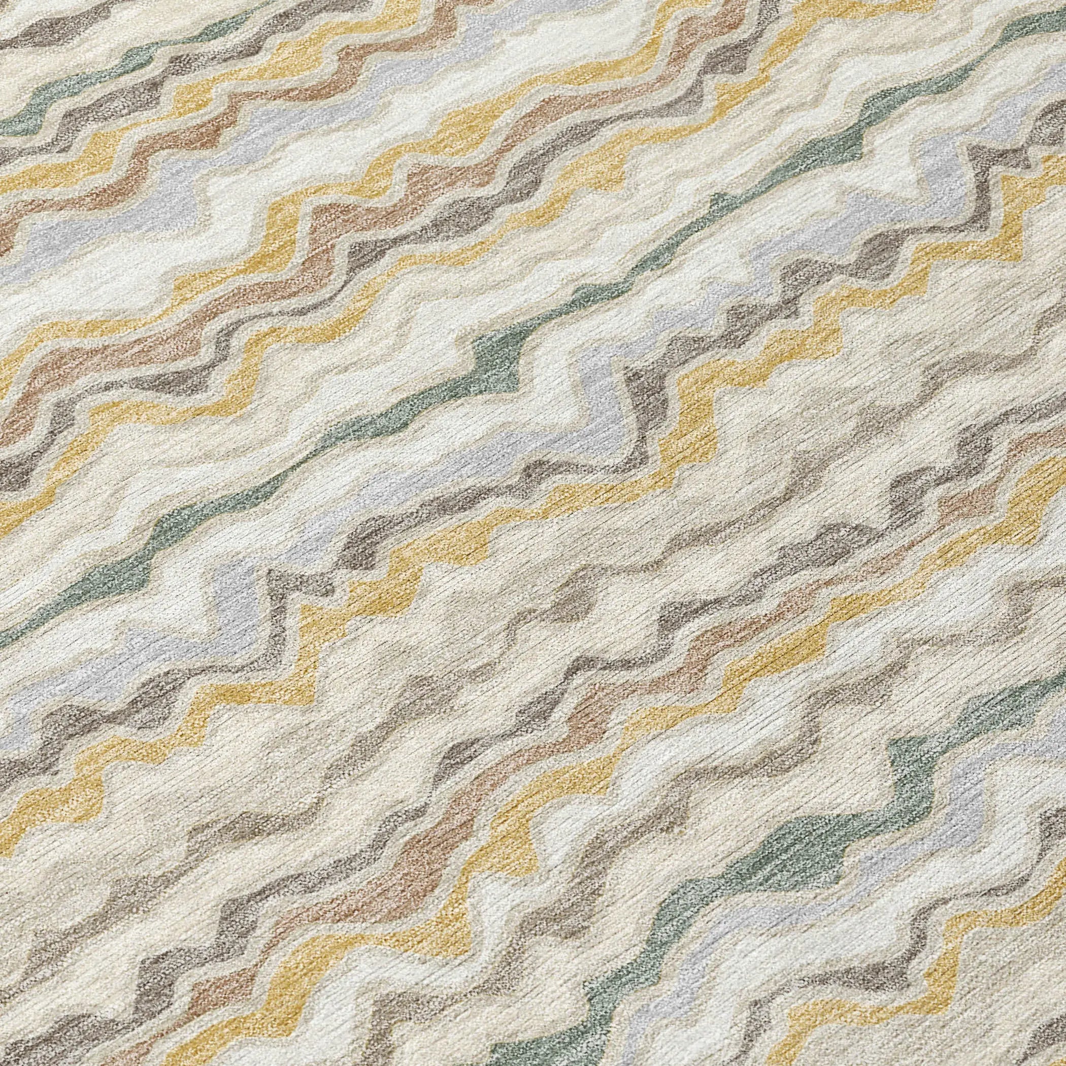 9' X 12' Ivory And Beige Striped Washable Indoor Outdoor Area Rug Homeroots Outdoor