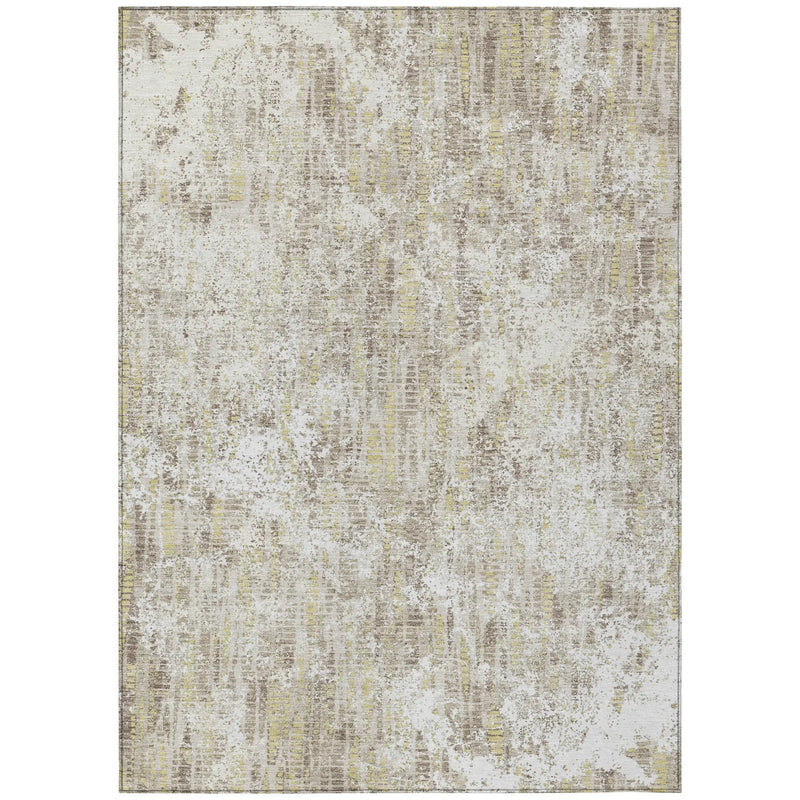9' X 12' Ivory And Blue Abstract Washable Indoor Outdoor Area Rug Homeroots Outdoor