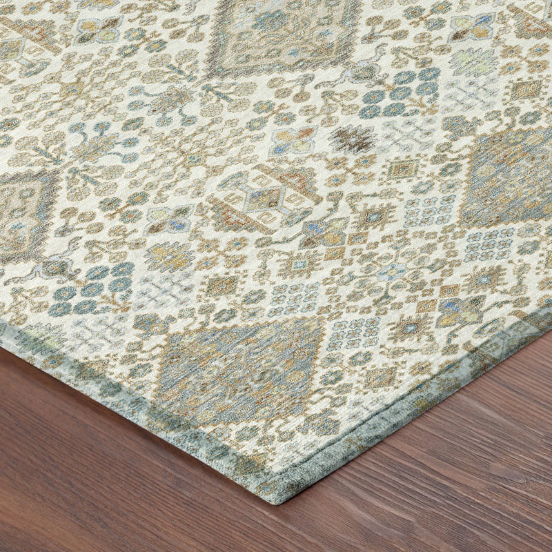9' X 12' Ivory And Copper Geometric Washable Indoor Outdoor Area Rug Homeroots Outdoor