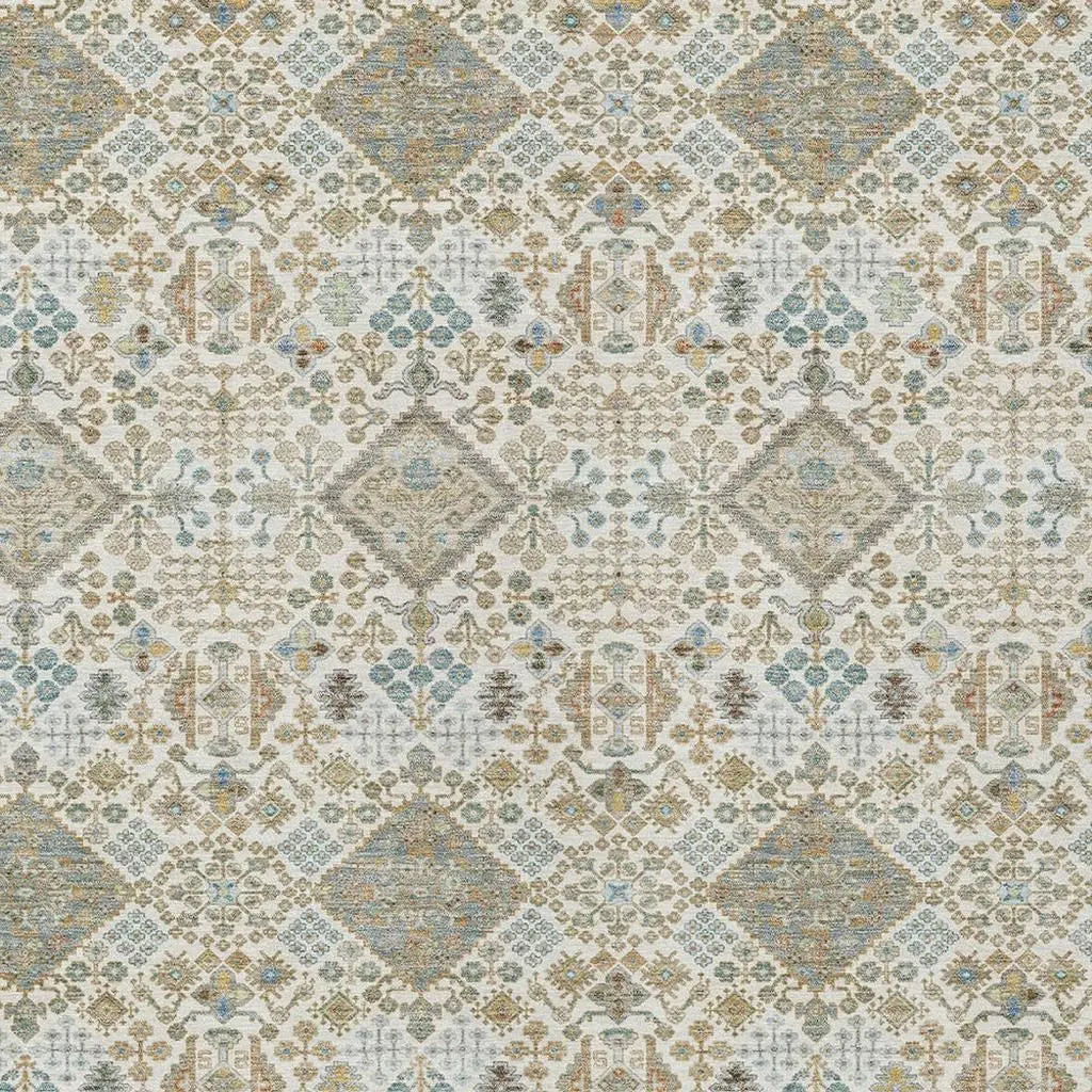 9' X 12' Ivory And Copper Geometric Washable Indoor Outdoor Area Rug Homeroots Outdoor