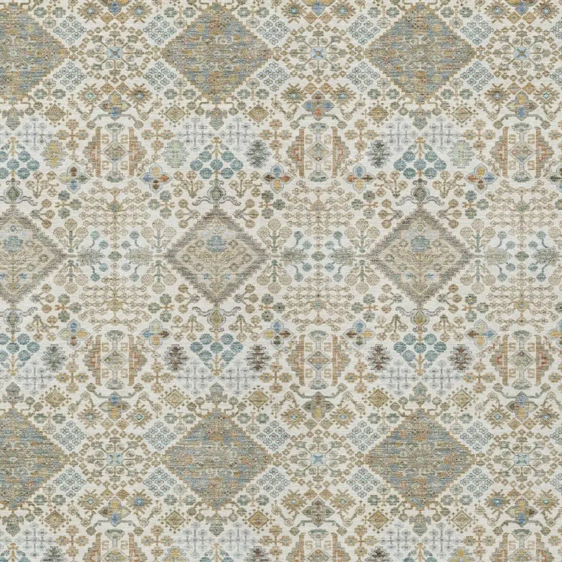 9' X 12' Ivory And Copper Geometric Washable Indoor Outdoor Area Rug Homeroots Outdoor