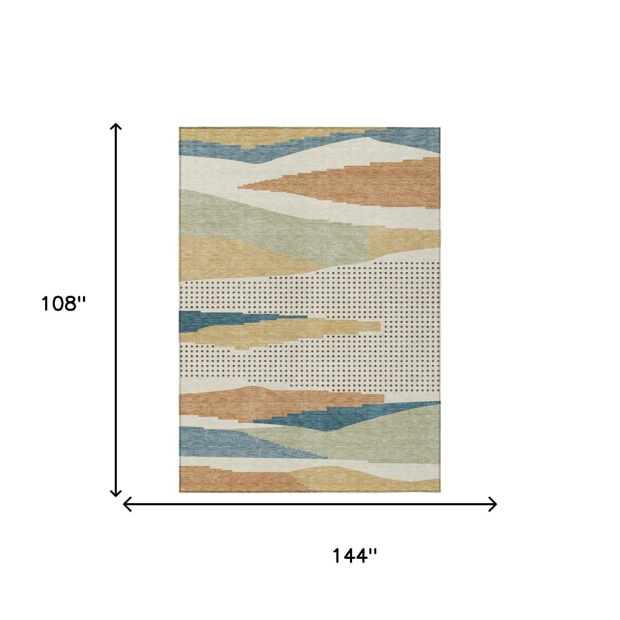 9' X 12' Ivory And Cream Abstract Washable Indoor Outdoor Area Rug Homeroots Outdoor
