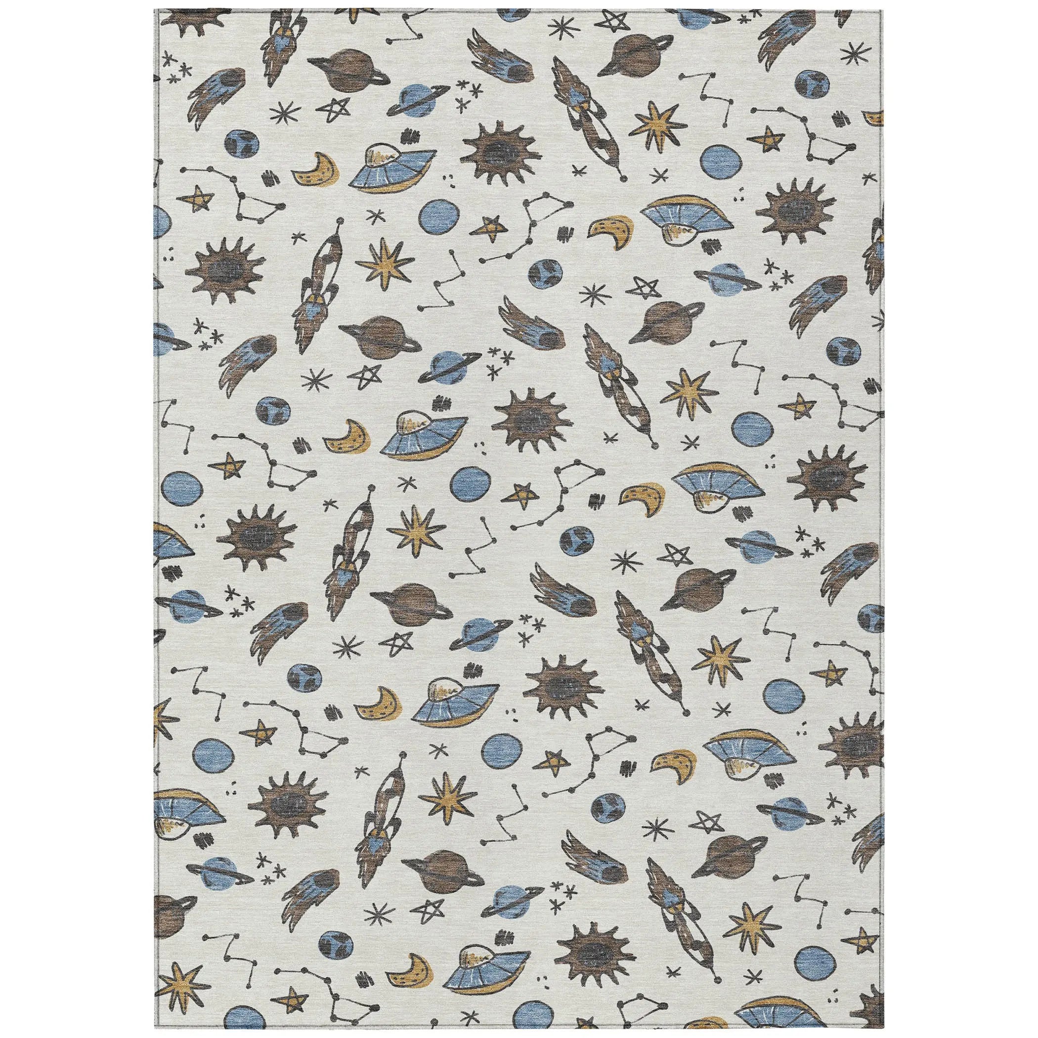 9' X 12' Ivory And Gold Animal Print Washable Indoor Outdoor Area Rug Homeroots Outdoor