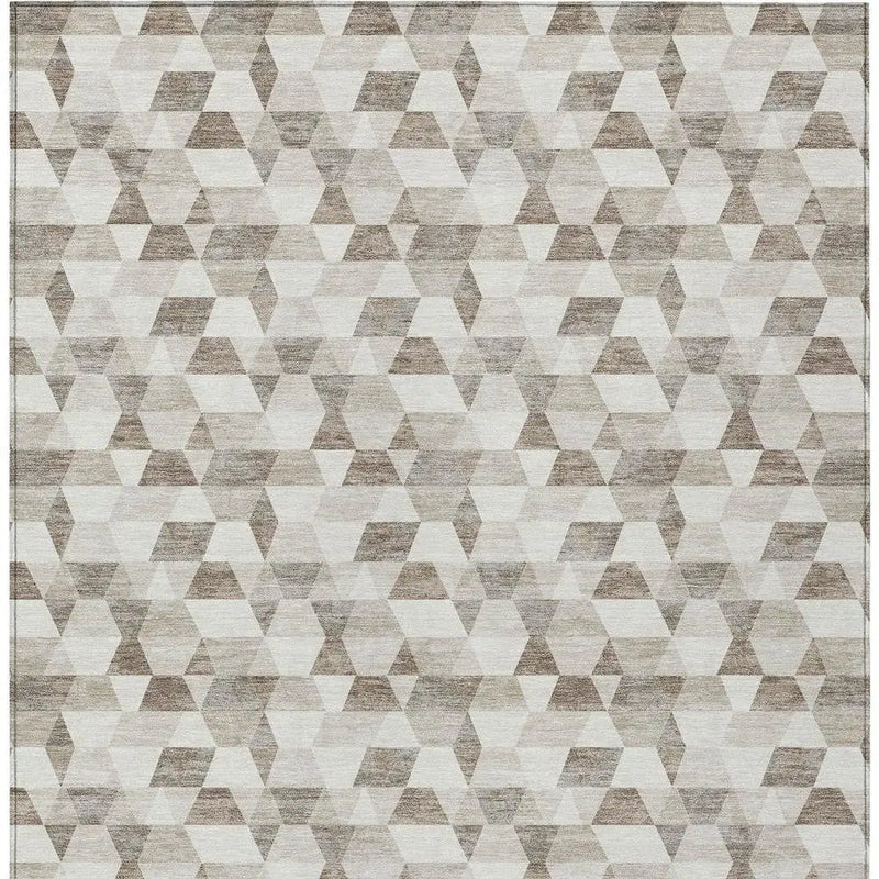 9' X 12' Ivory And Graphite Geometric Washable Indoor Outdoor Area Rug Homeroots Outdoor