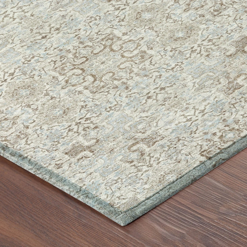 9' X 12' Ivory And Gray Oriental Washable Indoor Outdoor Area Rug Homeroots Outdoor
