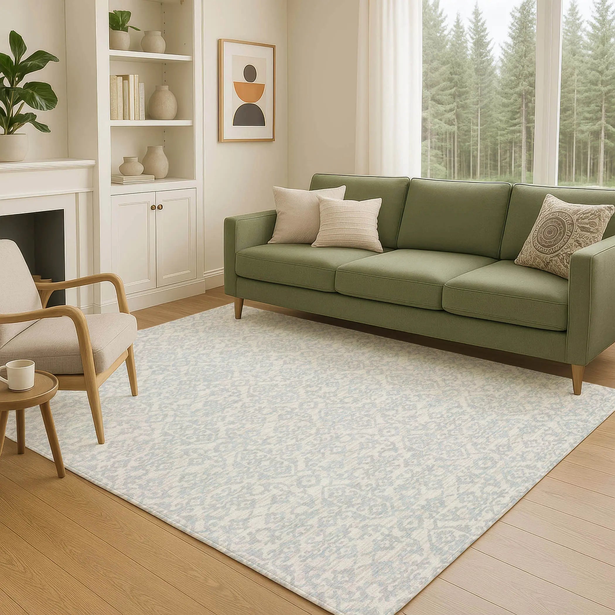9' X 12' Ivory And Gray Oriental Washable Indoor Outdoor Area Rug Homeroots Outdoor