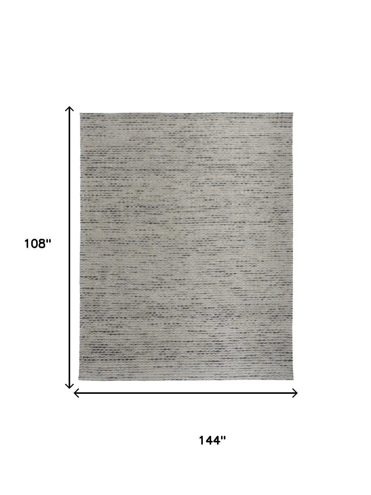 9' X 12' Ivory And Gray Wool Hand Woven Area Rug Homeroots Home Decor