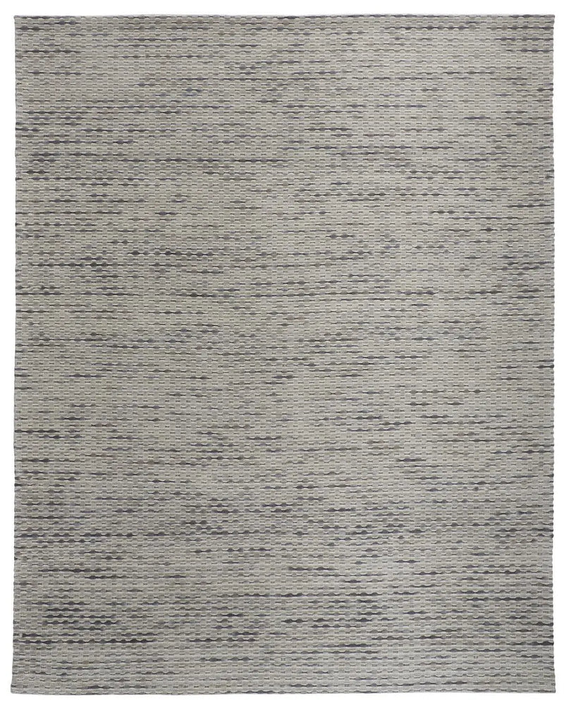 9' X 12' Ivory And Gray Wool Hand Woven Area Rug Homeroots Home Decor